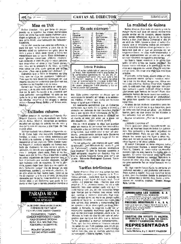 ABC MADRID 04-05-1991 página 14