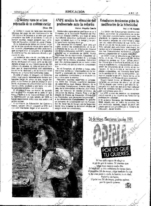 ABC MADRID 04-05-1991 página 45