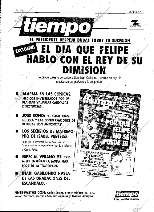 ABC MADRID 06-05-1991 página 70