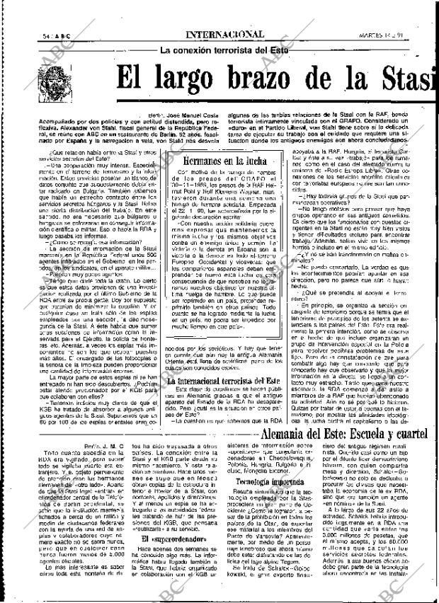 ABC MADRID 14-05-1991 página 54