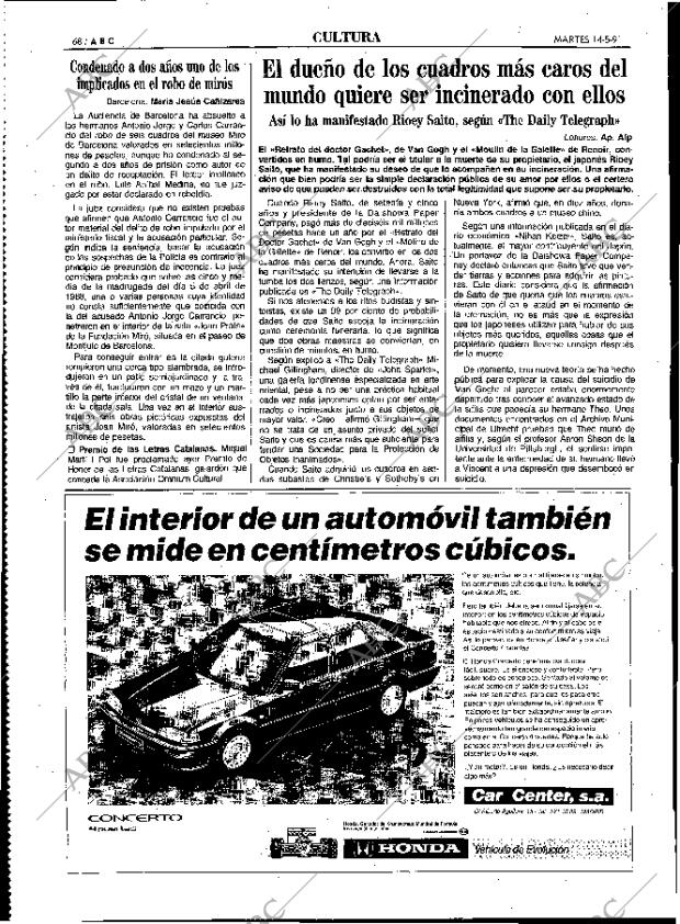 ABC MADRID 14-05-1991 página 68