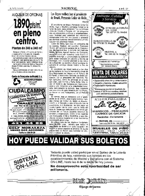 ABC MADRID 16-05-1991 página 29