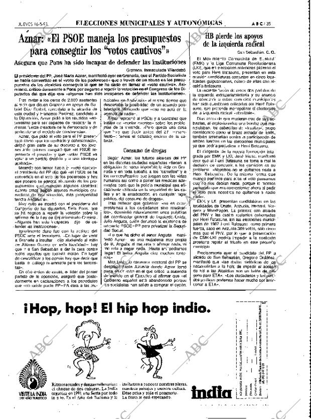 ABC MADRID 16-05-1991 página 35