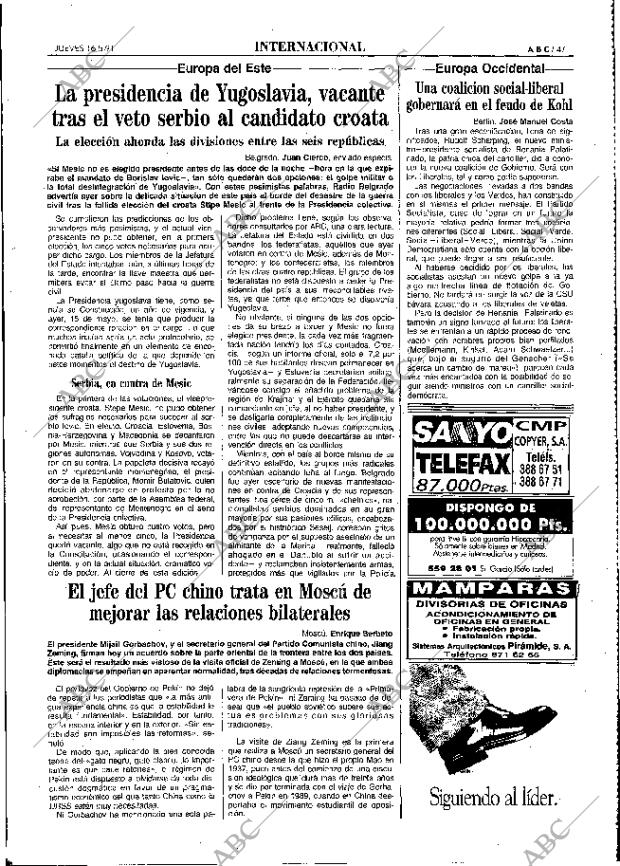 ABC MADRID 16-05-1991 página 47