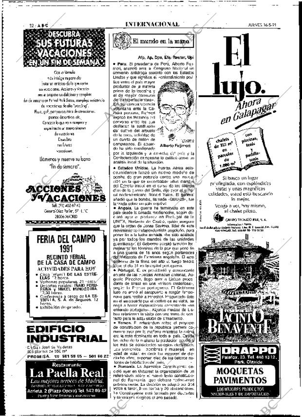 ABC MADRID 16-05-1991 página 52