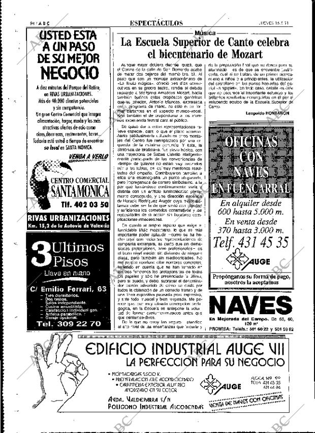 ABC MADRID 16-05-1991 página 94