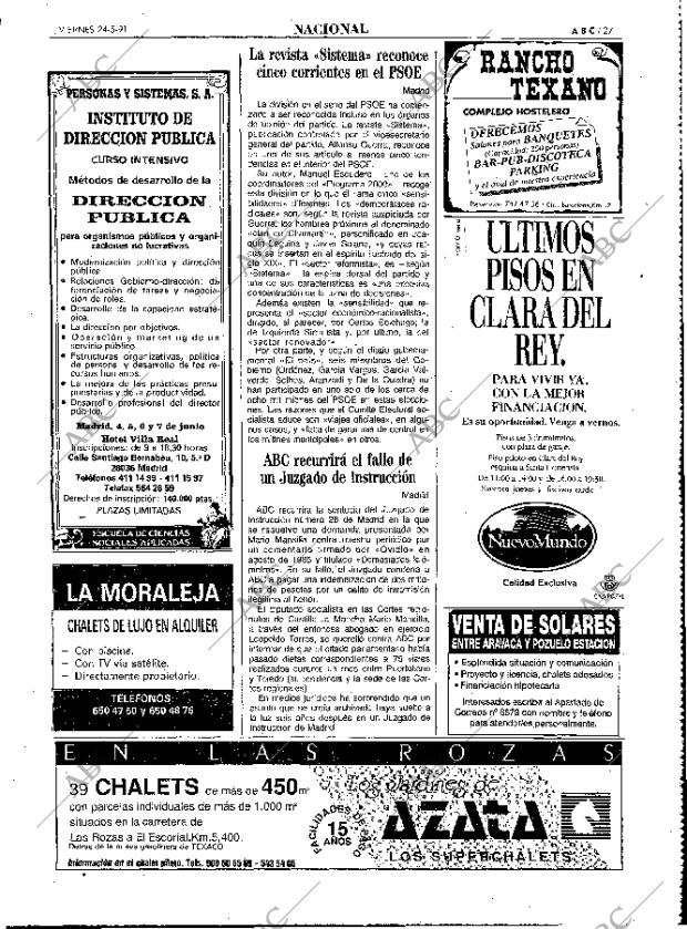 ABC MADRID 24-05-1991 página 27