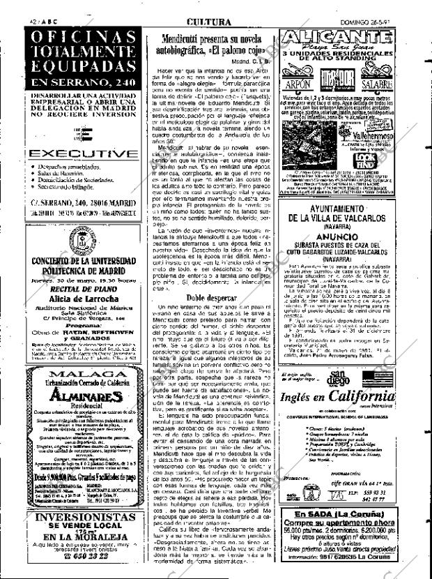 ABC MADRID 26-05-1991 página 42