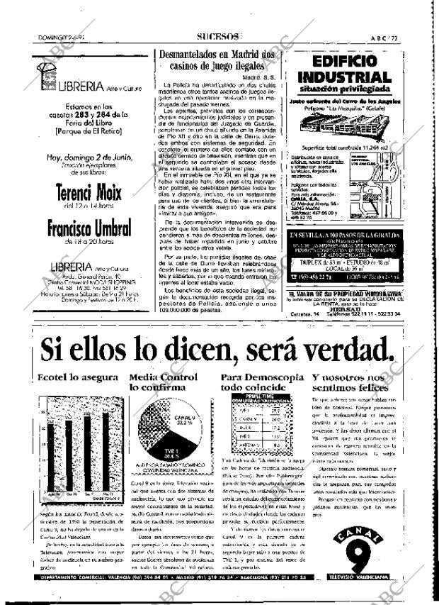 ABC MADRID 02-06-1991 página 73