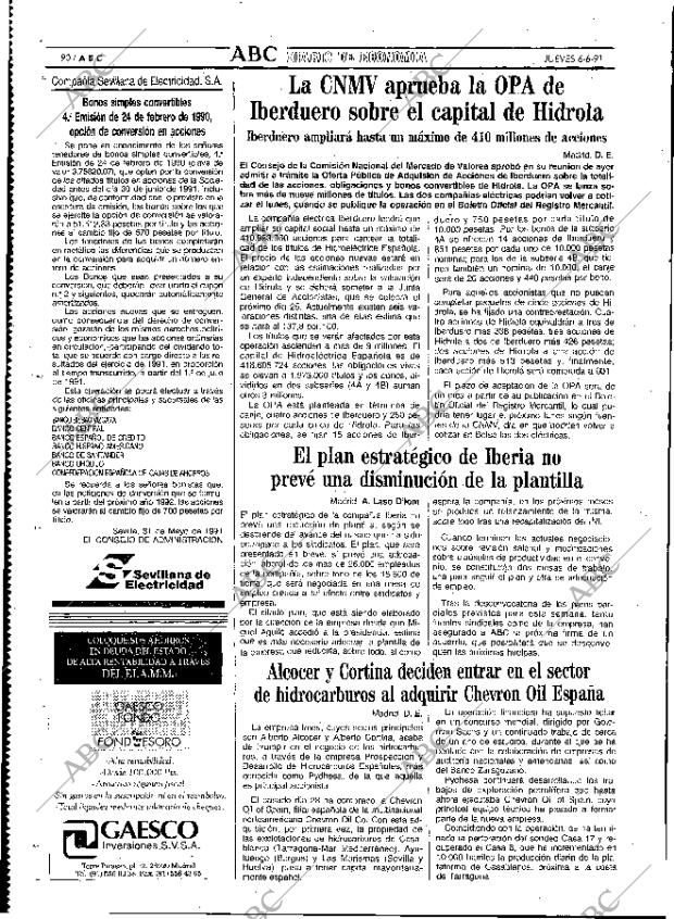 ABC MADRID 06-06-1991 página 90