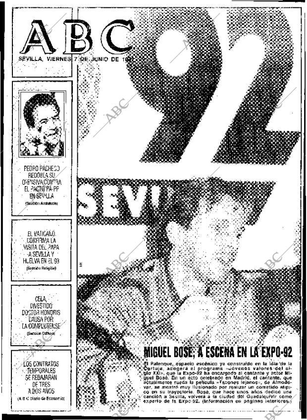 ABC SEVILLA 07-06-1991 página 1