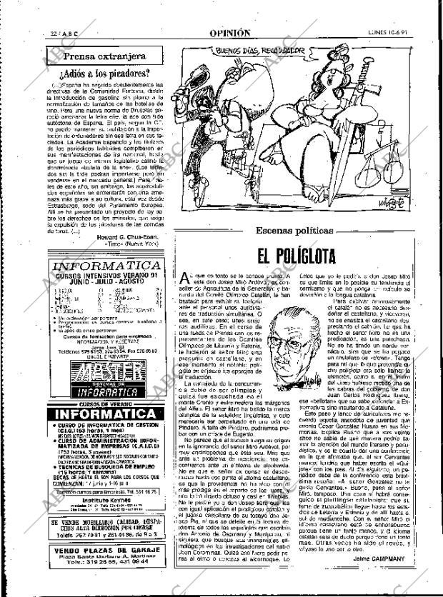 ABC MADRID 10-06-1991 página 22