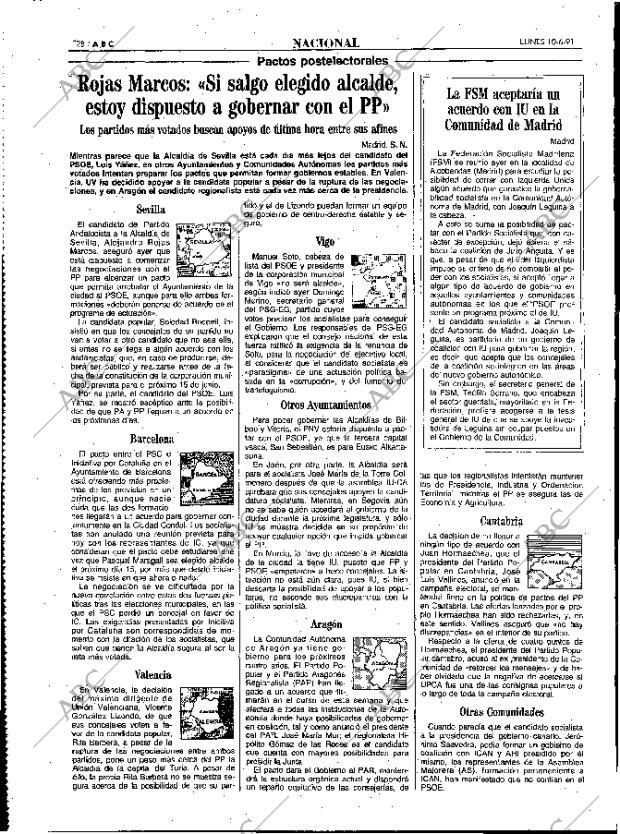 ABC MADRID 10-06-1991 página 28