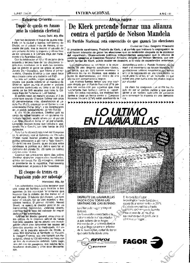 ABC MADRID 10-06-1991 página 41