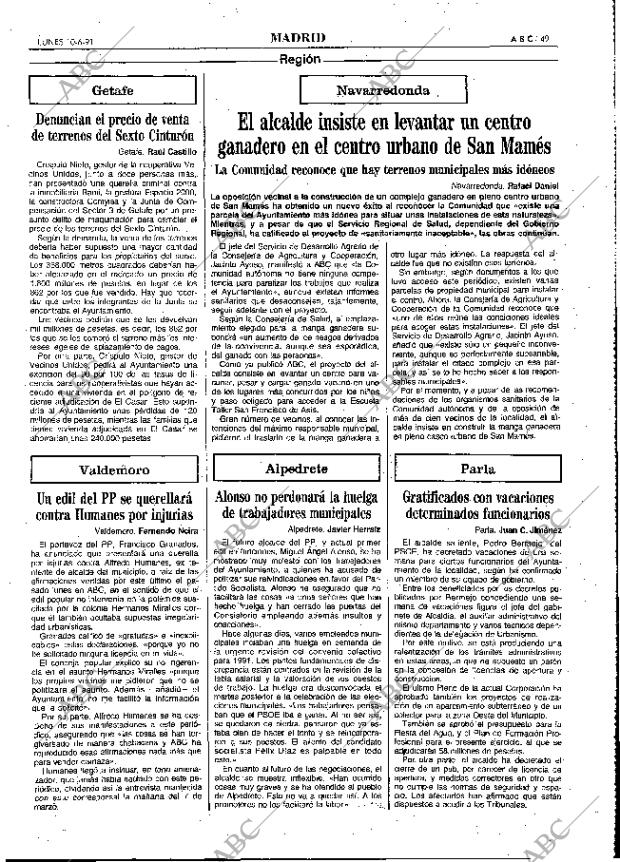ABC MADRID 10-06-1991 página 49