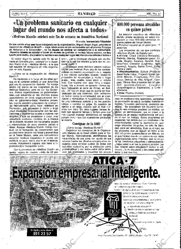 ABC MADRID 10-06-1991 página 67