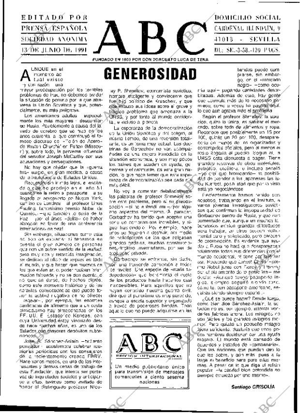 ABC SEVILLA 13-06-1991 página 3