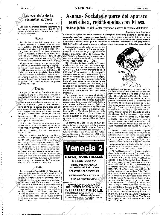 ABC MADRID 17-06-1991 página 28