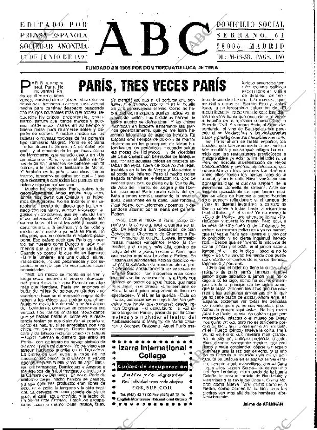 ABC MADRID 17-06-1991 página 3