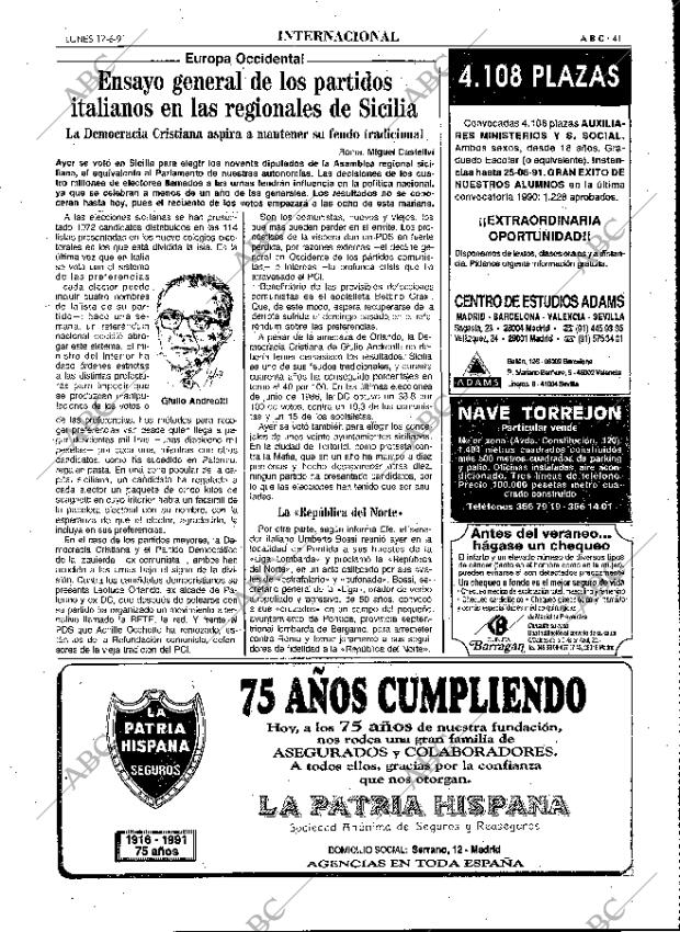 ABC MADRID 17-06-1991 página 41