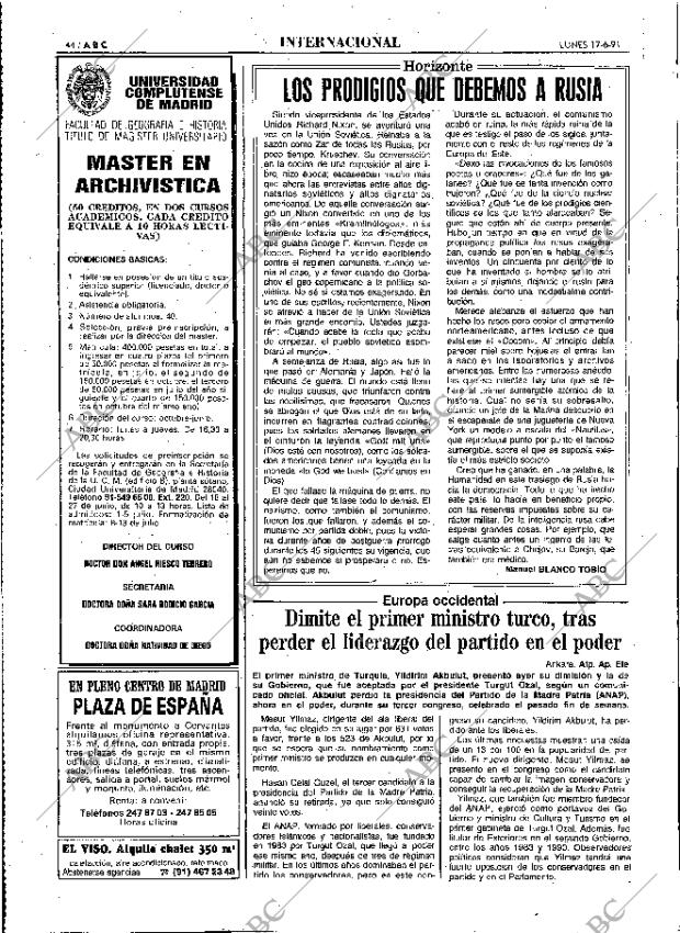 ABC MADRID 17-06-1991 página 44