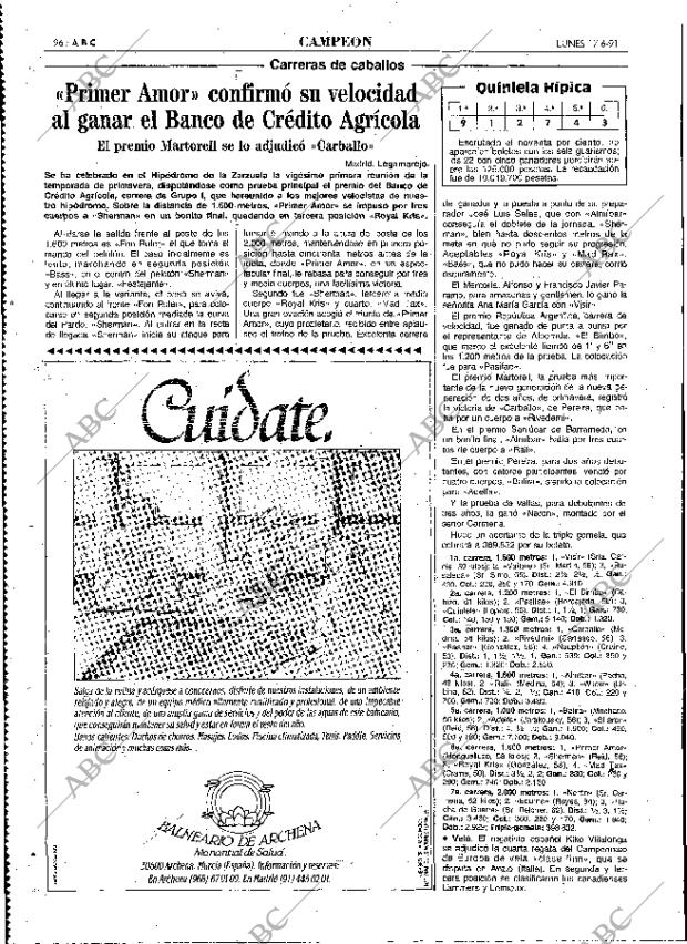 ABC MADRID 17-06-1991 página 96