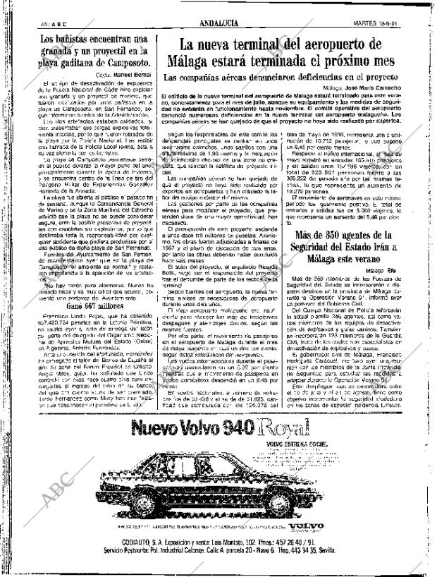 ABC SEVILLA 18-06-1991 página 46