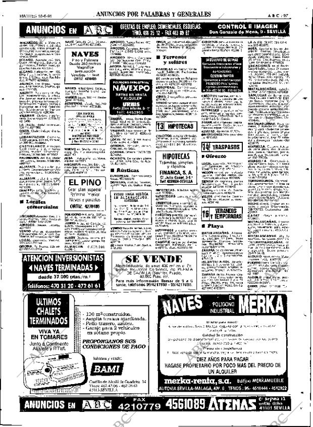 ABC SEVILLA 18-06-1991 página 97