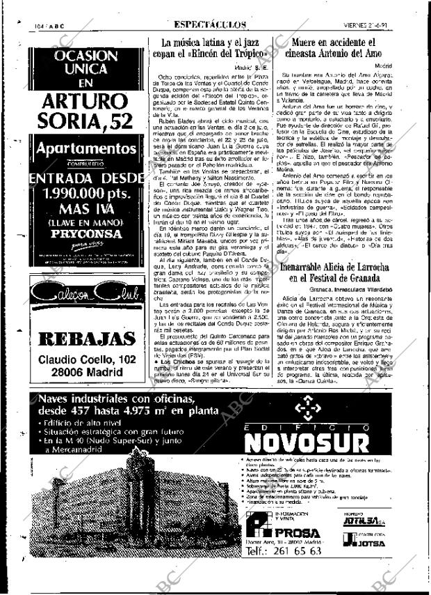 ABC MADRID 21-06-1991 página 104