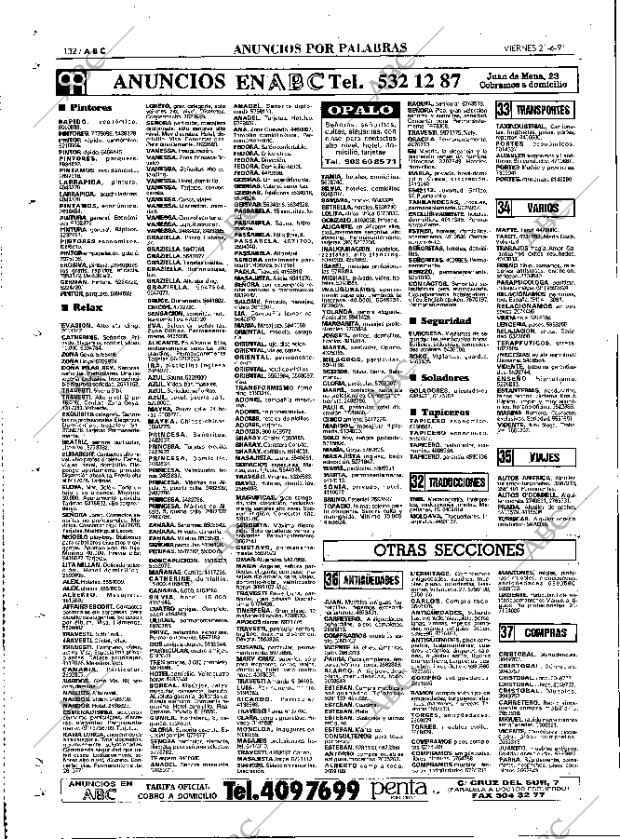ABC MADRID 21-06-1991 página 132