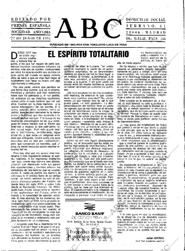 ABC MADRID 21-06-1991 página 3