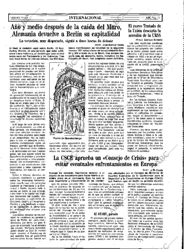 ABC MADRID 21-06-1991 página 31