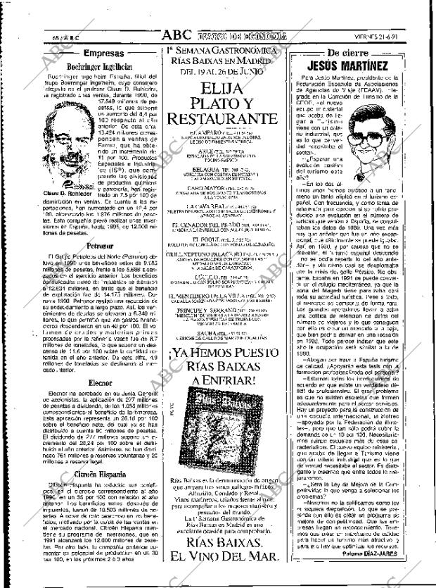 ABC MADRID 21-06-1991 página 68