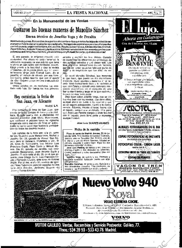 ABC MADRID 21-06-1991 página 71