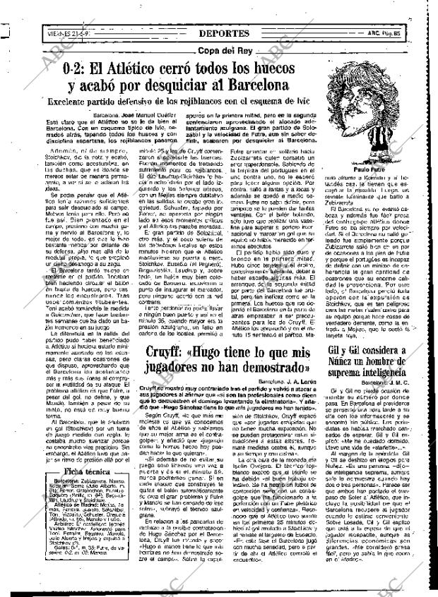 ABC MADRID 21-06-1991 página 85