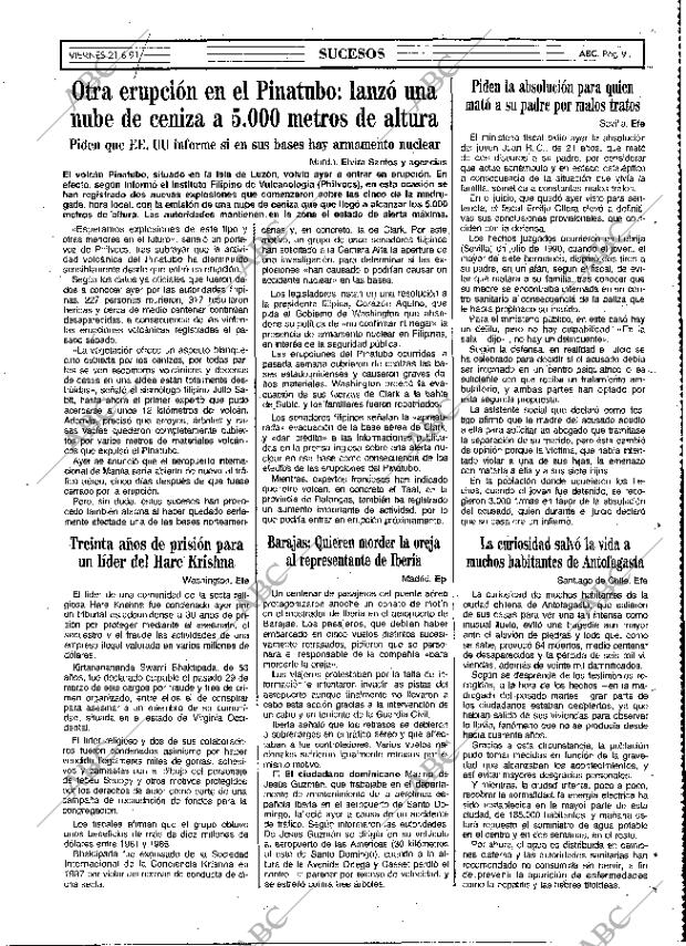 ABC MADRID 21-06-1991 página 91