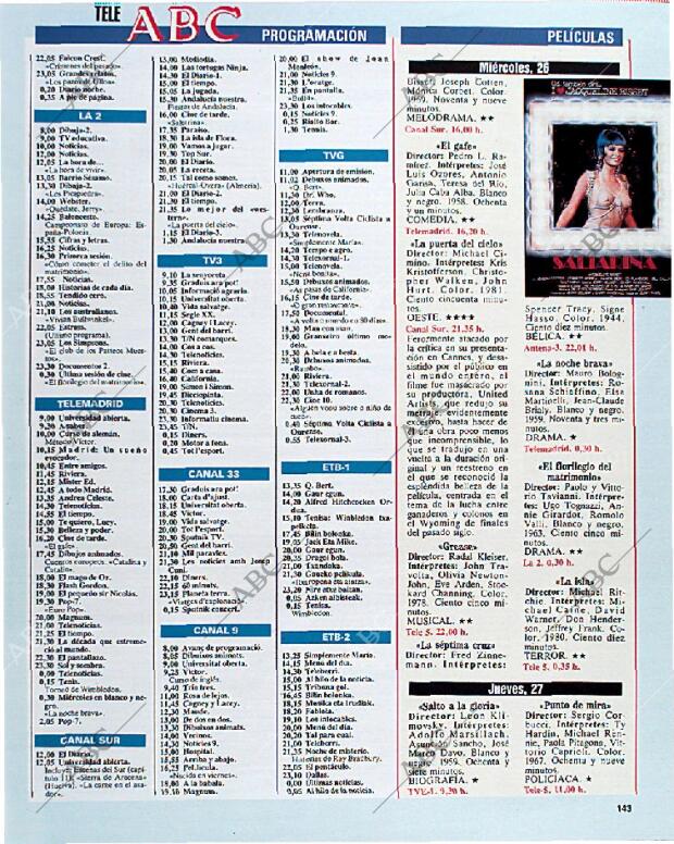 BLANCO Y NEGRO MADRID 23-06-1991 página 143