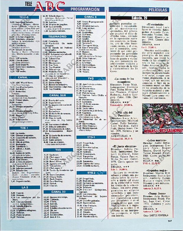 BLANCO Y NEGRO MADRID 23-06-1991 página 147