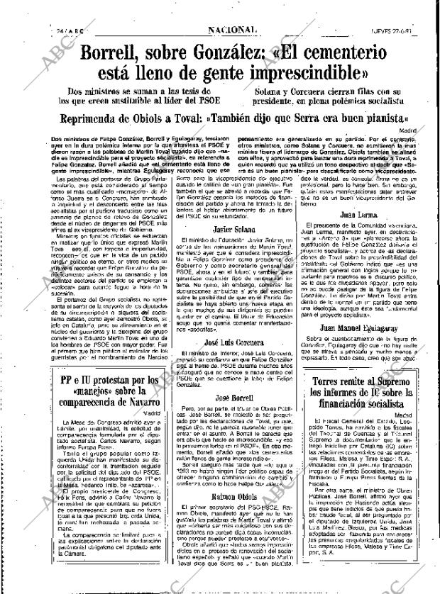 ABC MADRID 27-06-1991 página 24