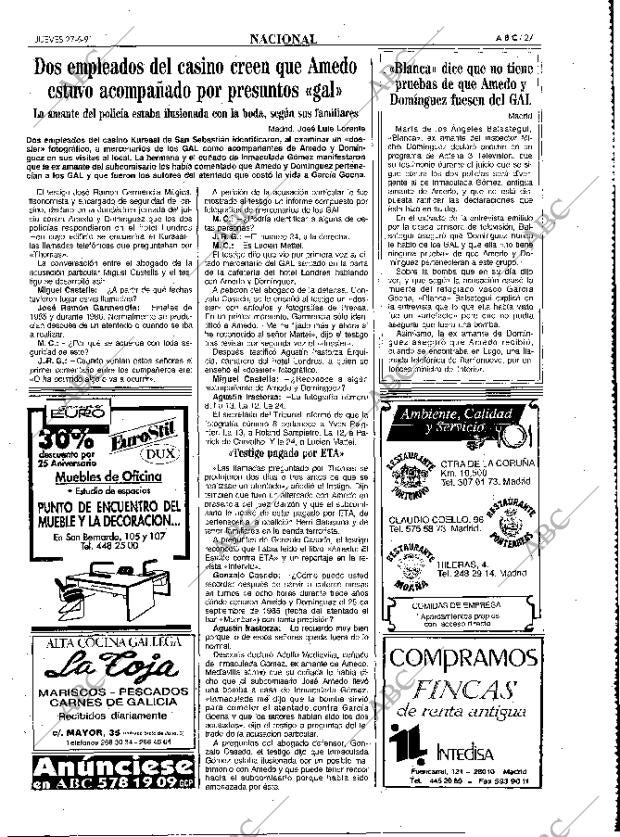 ABC MADRID 27-06-1991 página 27