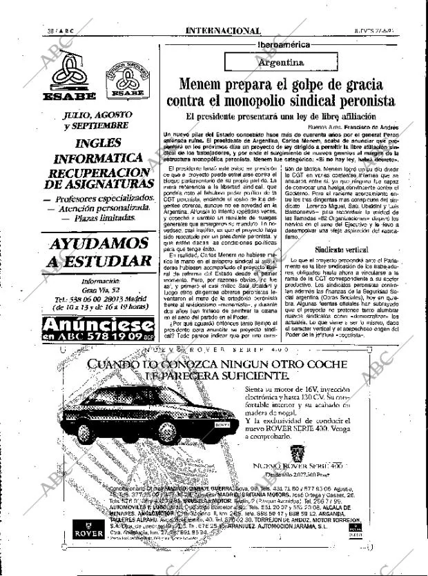 ABC MADRID 27-06-1991 página 38