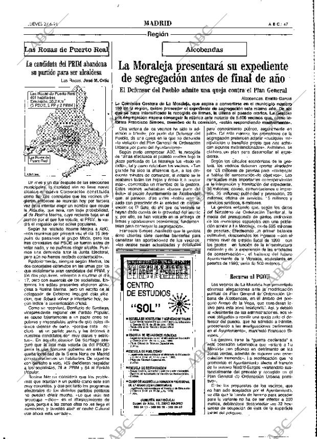 ABC MADRID 27-06-1991 página 47