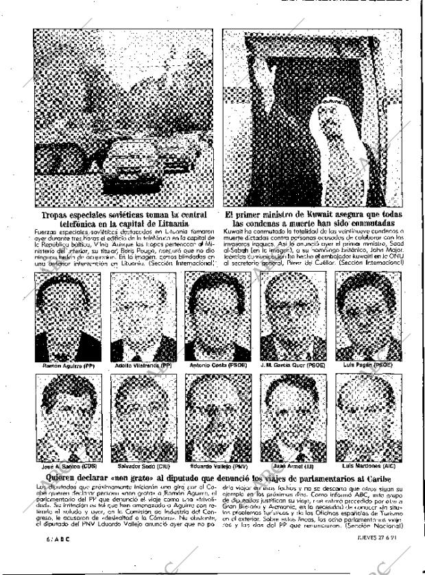 ABC MADRID 27-06-1991 página 6