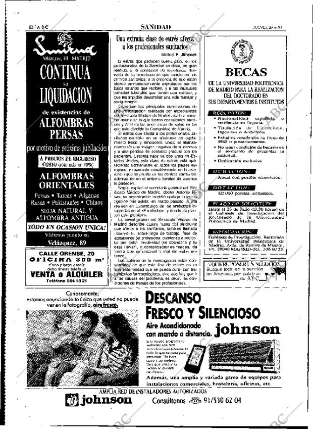 ABC MADRID 27-06-1991 página 82