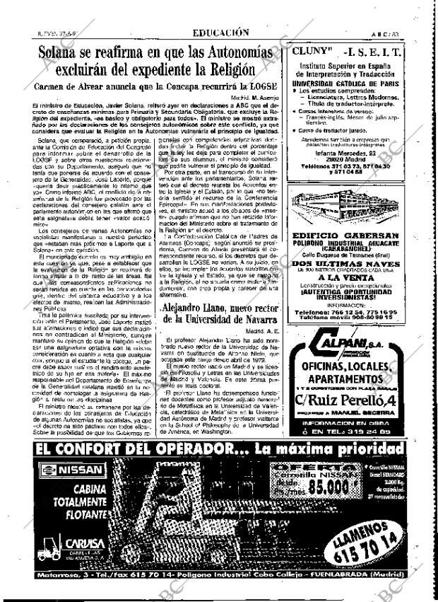 ABC MADRID 27-06-1991 página 83