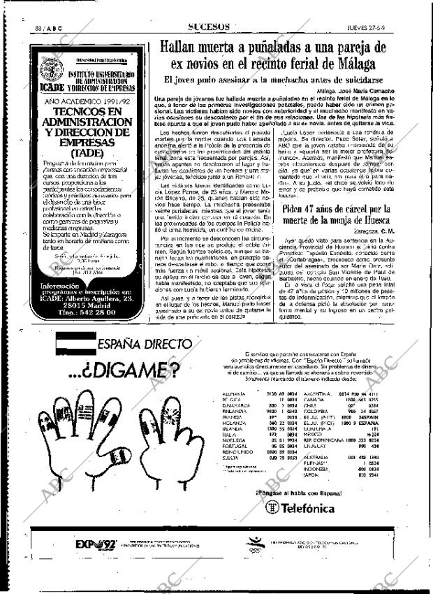 ABC MADRID 27-06-1991 página 88