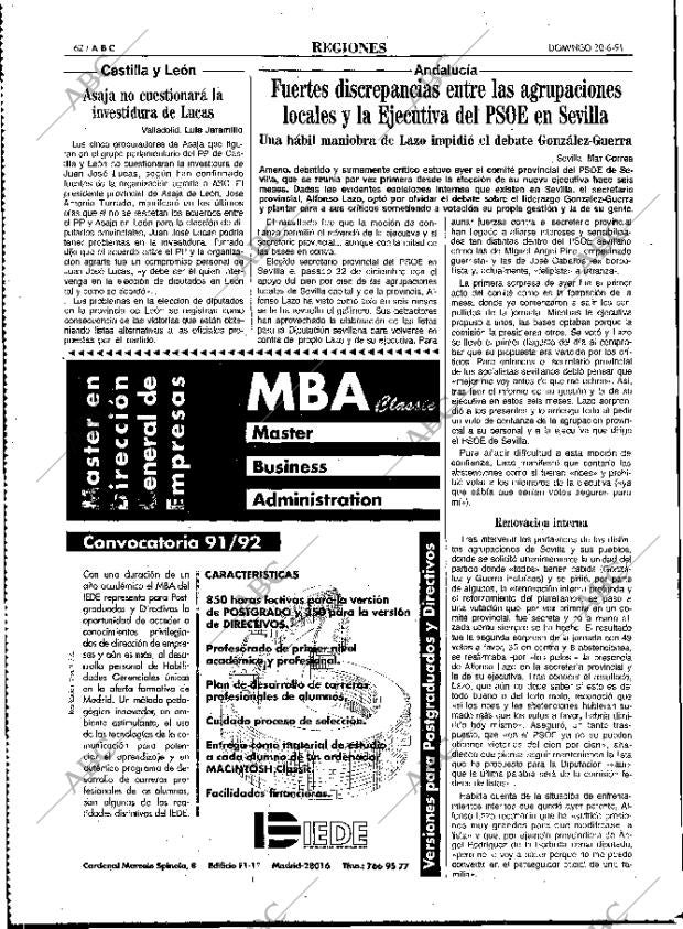 ABC MADRID 30-06-1991 página 62