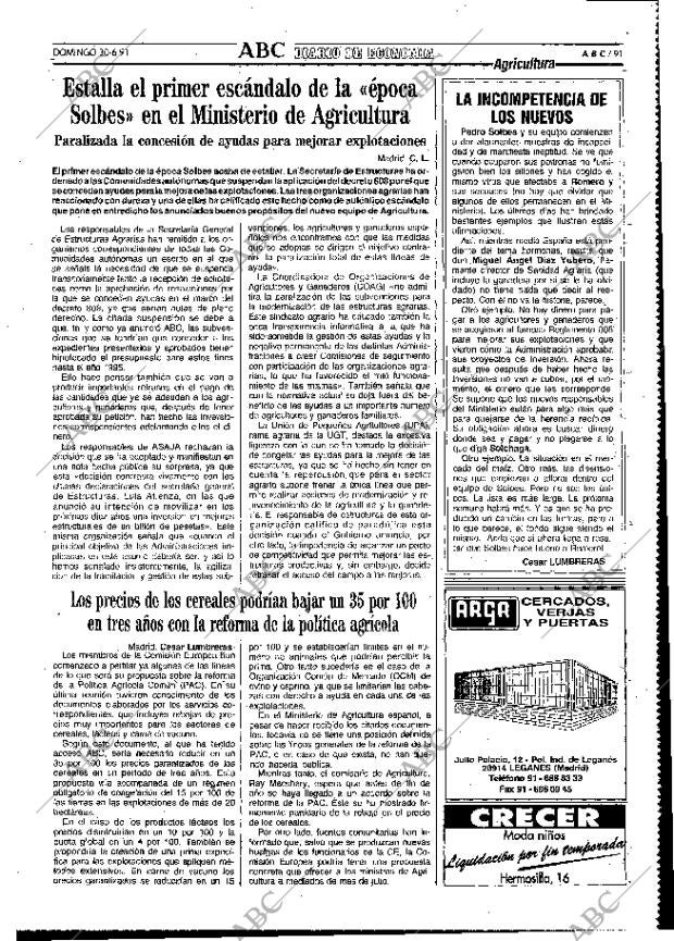 ABC MADRID 30-06-1991 página 91