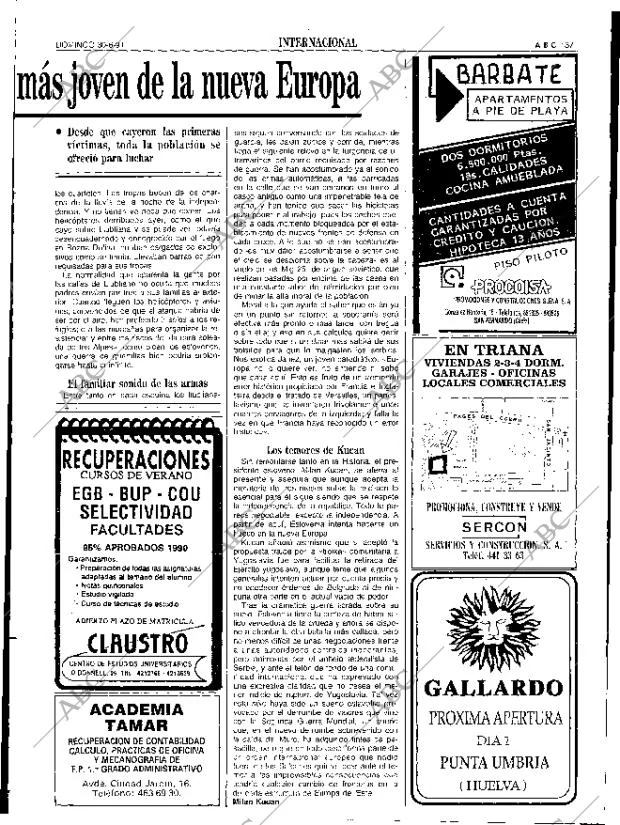 ABC SEVILLA 30-06-1991 página 37