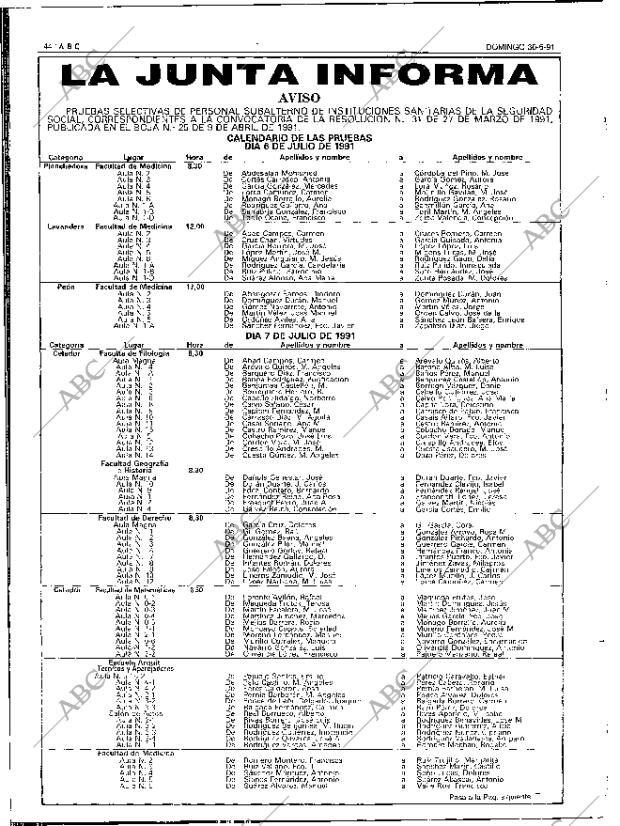 ABC SEVILLA 30-06-1991 página 44